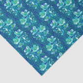Jasmine Bloom  bloemen Floral Pattern Blue Tissuepapier (Detail)