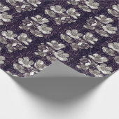 Jasmine Bloom  Flowers Floral Pattern Grey Cadeaupapier (Hoek)