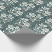 Jasmine Bloom  Flowers Floral Pattern Grey Cadeaupapier (Hoek)