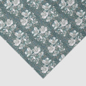 Jasmine Bloom Flowers Floral Pattern Grey Tissuepapier (Detail)