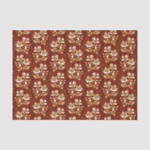 Jasmine Bloom Flowers Floral Pattern Sepia Tissuepapier