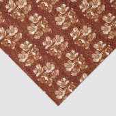 Jasmine Bloom  Flowers Floral Pattern Sepia Tissuepapier (Detail)