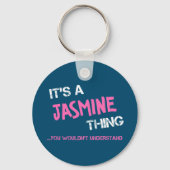 Jasmine ding dat je niet zou begrijpen naam sleutelhanger (Achterkant)