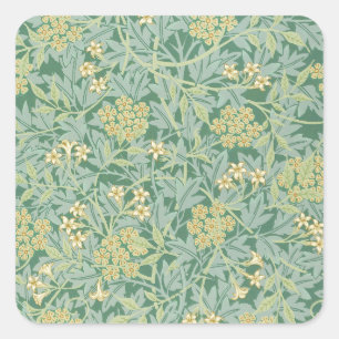 Jasmine door William Morris Vierkante Sticker