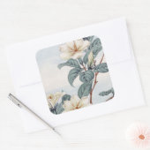 Jasmine Flowers ( Japanse kunst) Vierkante Sticker (Envelop)