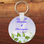 Jasmine Flowers Save the Date Sleutelhanger (Voorkant)