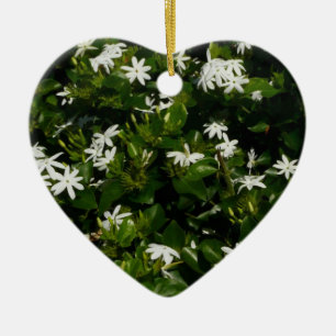 Jasmine Flowers Tropical Floral Botanical Keramisch Ornament