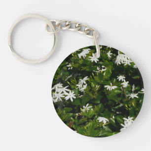 Jasmine Flowers Tropical Floral Botanical Sleutelhanger
