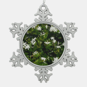 Jasmine Flowers Tropical Floral Botanical Tin Sneeuwvlok Ornament
