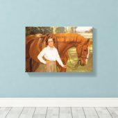 Jasmine het Paard (door Algernon Talmage) Canvas Afdruk (Insitu (Houten vloer))