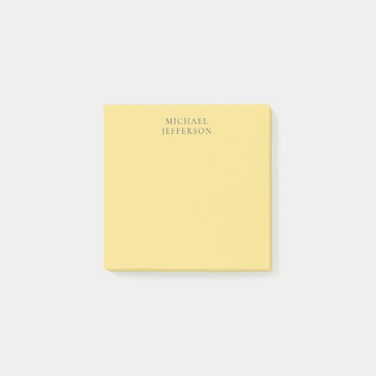 Jasmine & Leigrijs Minimalistische Vlakke Moderne  Post-it® Notes (Voorkant)