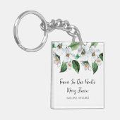 Jasmine Memorial Funeral Photo Keychain (Voorkant Links)
