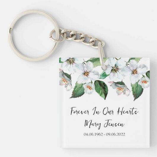 Jasmine Memorial Funeral Photo Keychain (Voorkant)