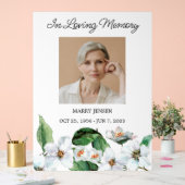 Jasmine Memorial Photo Funeral Acrylic Sign (Mariage)