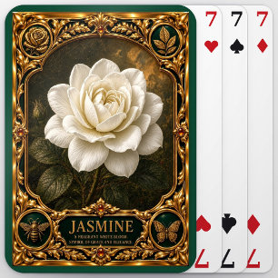 Jasmine, met juwelen versierde erfstuk kunst pokerkaarten