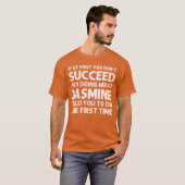 JASMINE Name Personalized Birthday Funny Christmas T-shirt (Voorkant volledig)