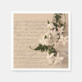 Jasmine op oud schrift servet