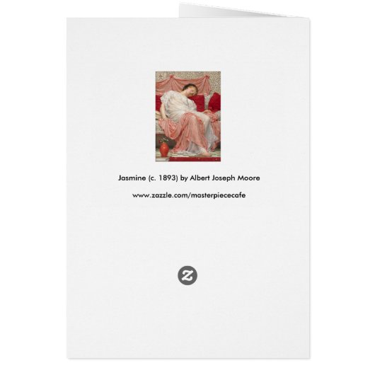 Jasmine par Albert Joseph Moore, Beaux-Arts victor (Dos)