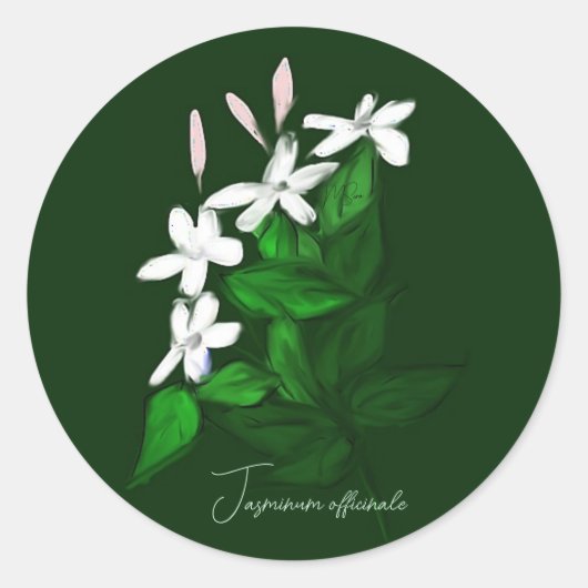 Jasmine Ronde Sticker (Voorkant)