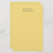 Jasmine & Slay-grijs Minimalistische Eenvoudige Mo Briefpapier (Voorkant / Achterkant)