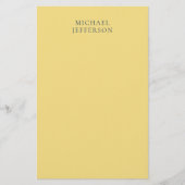 Jasmine & Slay-grijs Minimalistische Eenvoudige Mo Briefpapier (Voorkant)