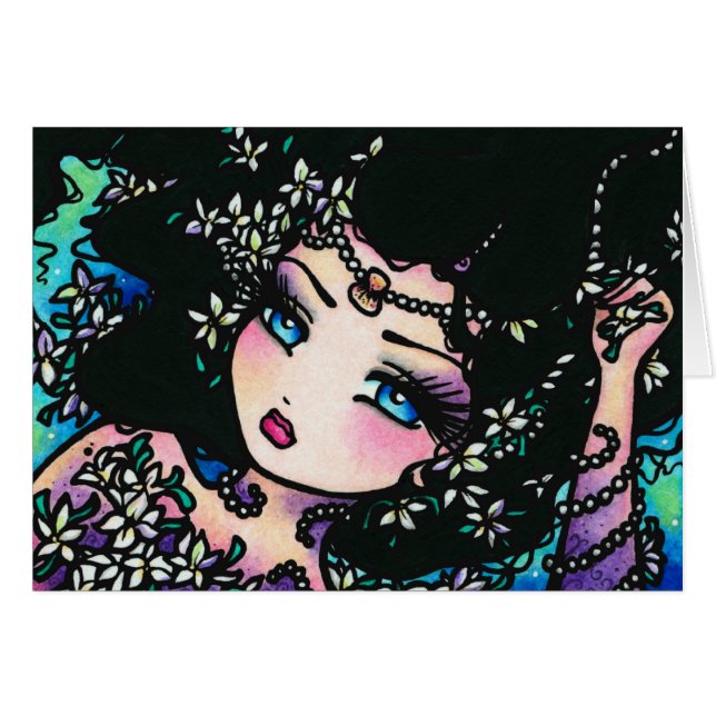 Jasmine Spring Fantasy Mermaid Girl (Voorkant Horizontaal)