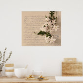 jasmine sur l'ancienne écriture manuscrite poster  (Cuisine)