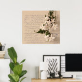 jasmine sur l'ancienne écriture manuscrite poster  (Bureau à domicile)