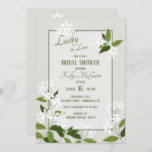 Jasmine Vertical Invitation Kaart (Voorkant / Achterkant)