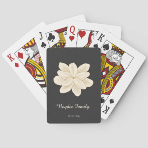 Jasmine Witte Bloem Elegante Naam Pokerkaarten