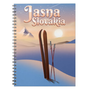 Jasna, Slowakije Ski poster. Notitieboek