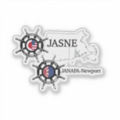 JASNE-JANAFA - logo - kaart - acroniem Sticker (Voorkant)