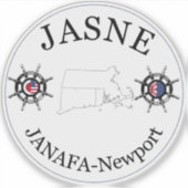JASNE-JANAFA Round Logo Sticker (Voorkant)