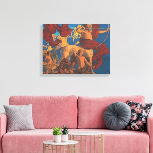 Jason en zijn leraar door Maxfield Parrish Canvas Afdruk (Insitu (Woonkamer))