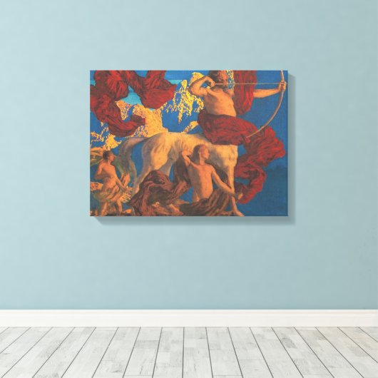 Jason en zijn leraar door Maxfield Parrish Canvas Afdruk (Insitu (Houten vloer))