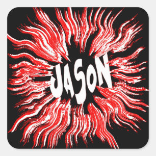 Jason Naam Star Art Vierkante Sticker