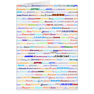 Jason Text Design II Carte de voeux Vertical