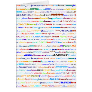 Jason Text Design II Wenskaart Verticaal