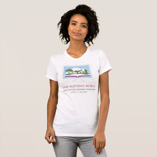 JASP 2021 T-shirt voor Jane Austen Summer Program (Voorkant volledig)
