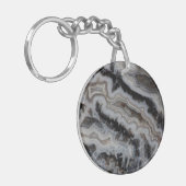 Jasper Agate Gemengde Plaat Sleutelhanger (Voorkant Links)