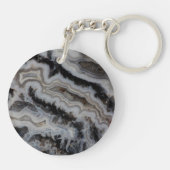 Jasper Agate Gemengde Plaat Sleutelhanger (Achterkant)