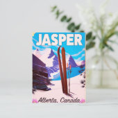 Jasper Alberta Canada reisposter Briefkaart (Staand voorkant)