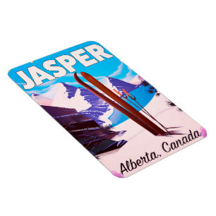 Jasper Alberta Canada reisposter Magneet