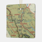 Jasper Alberta  Map Keramisch Ornament (Links)