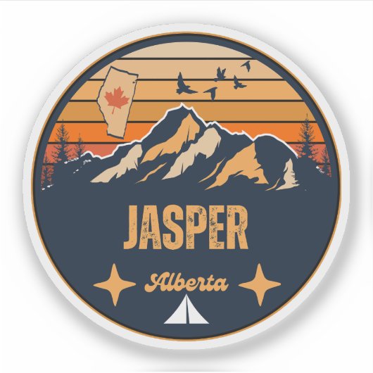 Jasper, Alberta Sticker (Voorkant)