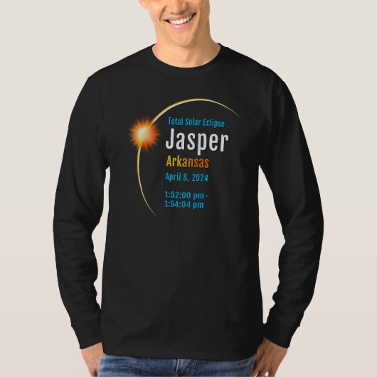 Jasper Arkansas Ar Total Solar Eclipse 2024 1 T-shirt (Voorkant)