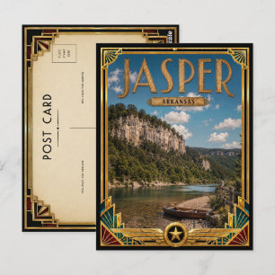 Jasper Arkansas Vintage Art Deco Gouden Tijdperk Briefkaart