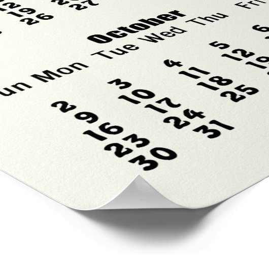 Jasper Chat bâillant Poster Calendrier 2011 (Coin)