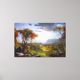 JASPER F. CROPSEY Herfst op de Hudson, 1860 Canvas Afdruk