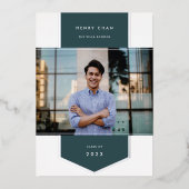 Jasper | Folie Banner Foto Afstuderen Uitnodiging (Voorkant)